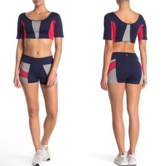 FREE PEOPLE Movement Six Pack Deepest Navy Combo 2-PC Shorts & Top Set Sz S - Picture 8 of 8